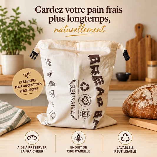 Sac à pain en cire d'abeille - Cire & Mie